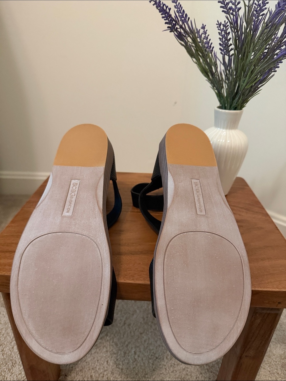 BCBGeneration Black Crisscross Ankle-Strap Sandals - Picture 5 of 7